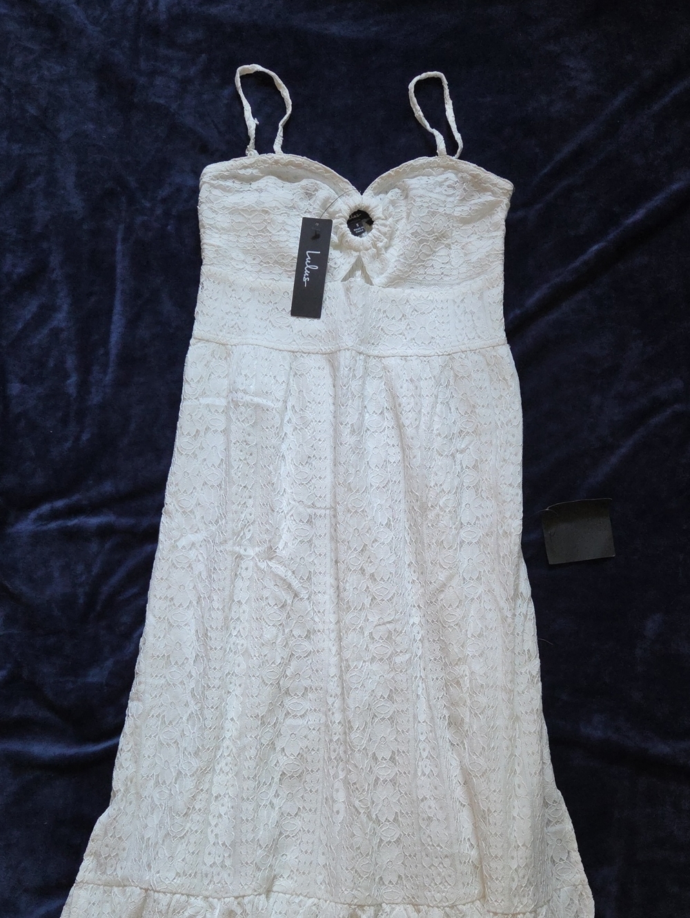 Lulus White Lace Maxi Dress Small